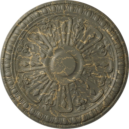 Ekena Millwork Raymond Ceiling Medallion (Fits Canopies up to 5 3/8"), 18"OD x 1 1/4"P, Witch Hazel Crackle CM18RA2WHC